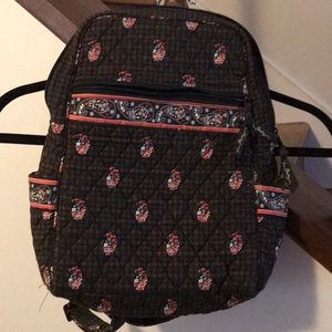Vera Bradley brown multi colored book bag.